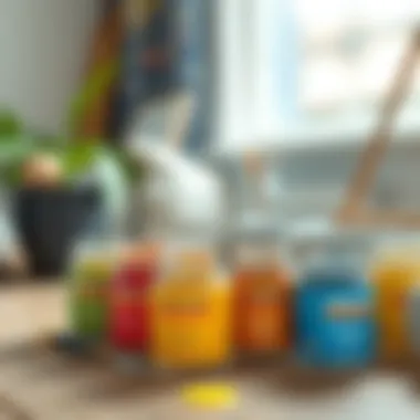 Selection of acrylic paints for MDF painting