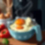 Airfryer showcasing the versatility of egg cooking