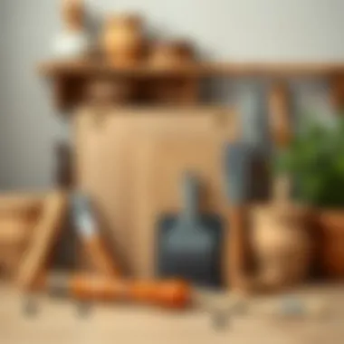 Tools and materials for painting cabinets