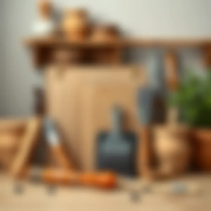 Tools and materials for painting cabinets