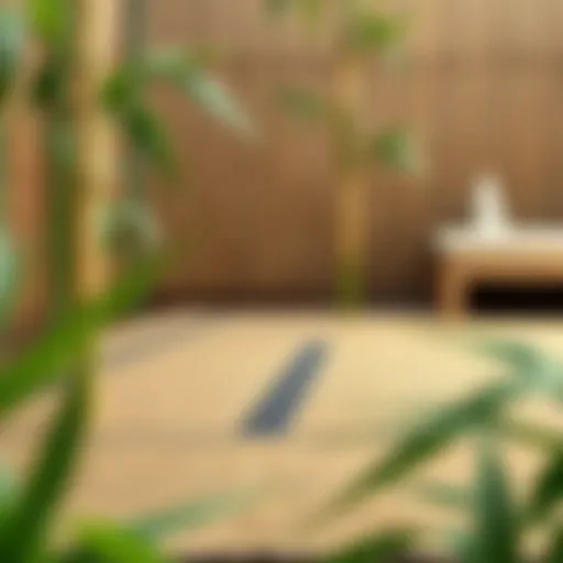 Bamboo carpet showcasing its natural texture and design