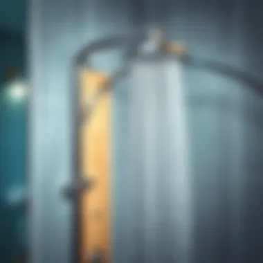 Detailed view of a shower installation process