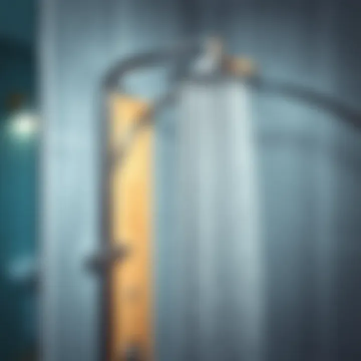 Detailed view of a shower installation process