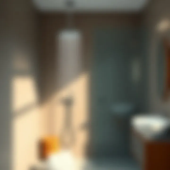 Modern shower system in a stylish bathroom setting