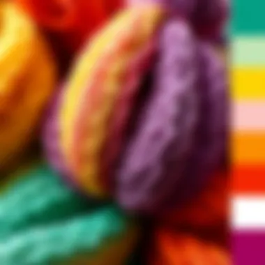 Vibrant Colors in Handmade Loofahs Vibrant color palette for handmade loofahs