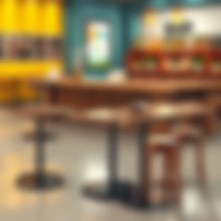 Various bar table sizes displayed