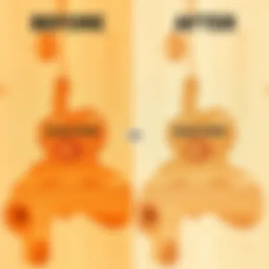 Before and After Glue Stain Removal Before and after images of a successful glue stain removal