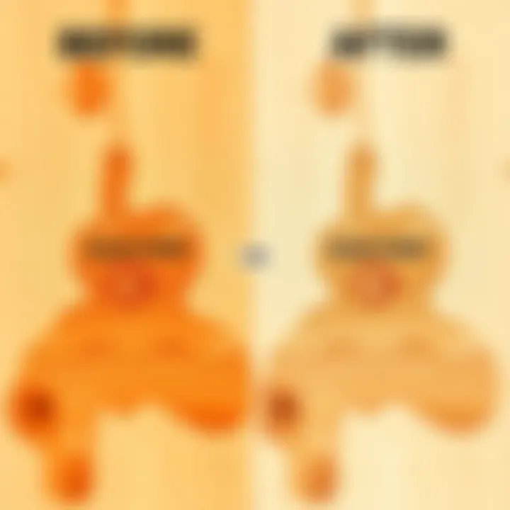 Before and After Glue Stain Removal Before and after images of a successful glue stain removal