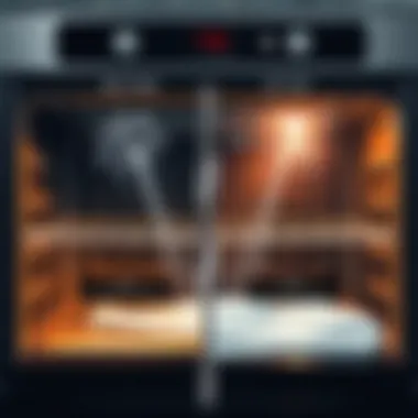 Before and after oven cleaning