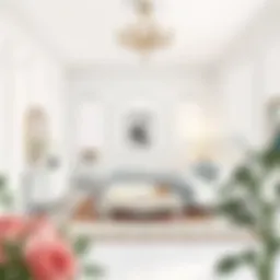 Elegant white bedroom showcasing color palette options