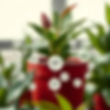 Illustration showing the chemical components of poisonous houseplants