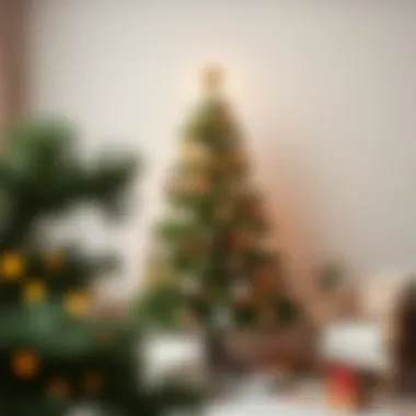 Minimalist Modern Design of a Christmas Tree A modern Christmas tree with minimalist design and stylish accents.