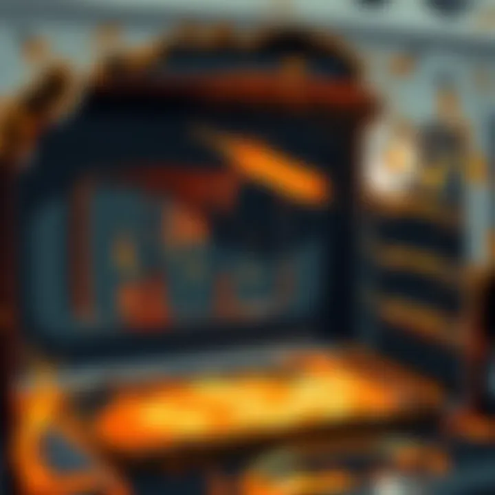 Burnt residue inside the oven