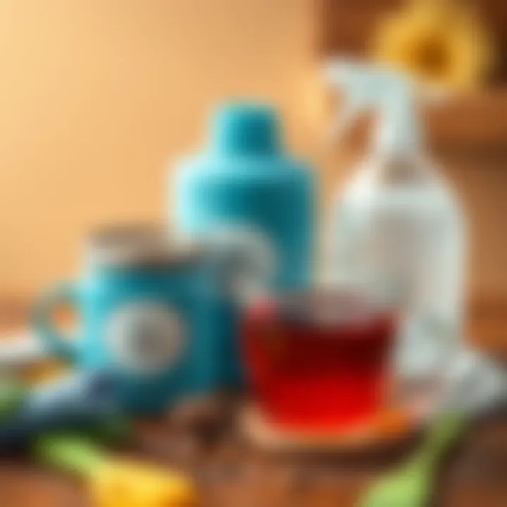 Cleaning supplies for removing tea stains