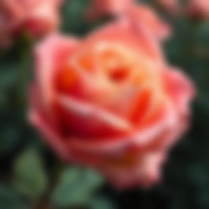 Close-Up of a Rose Close-up of a delicate rose with drops of dew glistening on its petals.