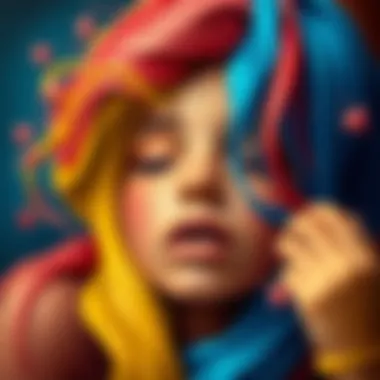 An artistic representation of various colors evoking different emotions.