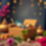 Traditional engagement gift box filled with cultural items