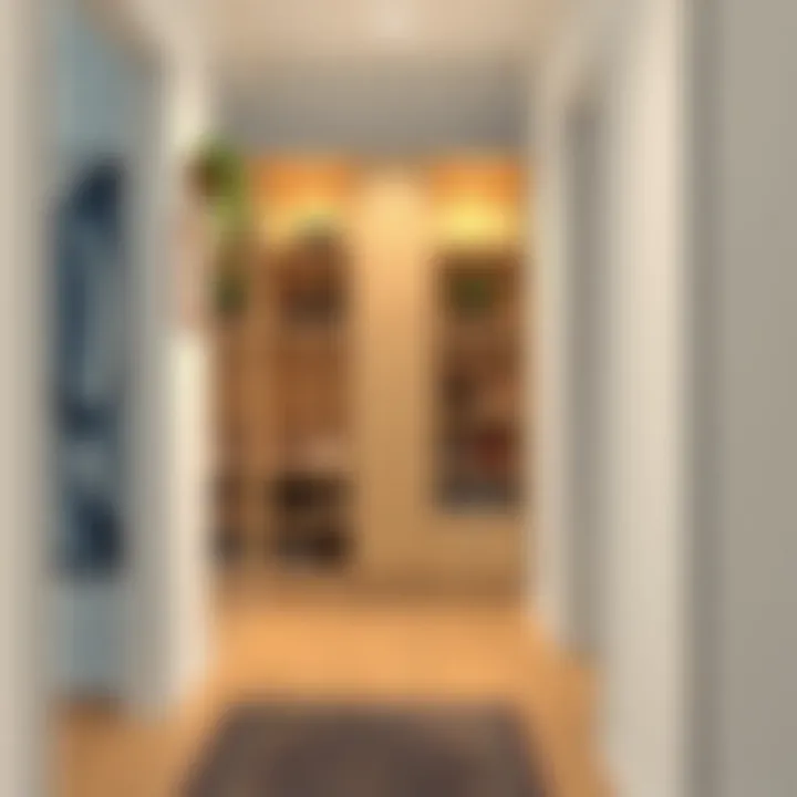 Stylish shoe storage unit enhancing corridor aesthetics