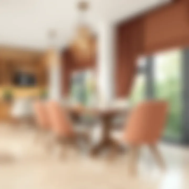 Chic Dining Area Enhanced by Designer Chairs Chic dining area featuring designer chairs that enhance ambiance