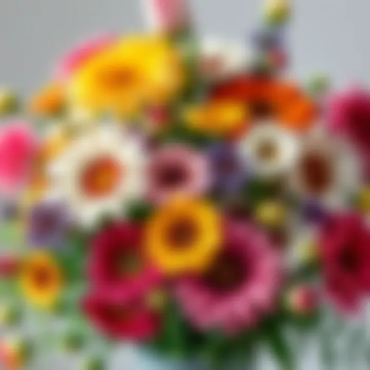 Diverse Flower Bouquet A vibrant bouquet of various flower types showcasing their unique colors and shapes.