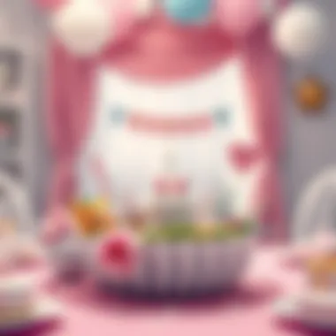 Thematic centerpiece for a baby birthday party