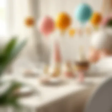 Creative table setup for a baby's birthday