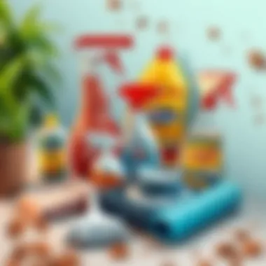 Cleaning supplies for removing mold stains