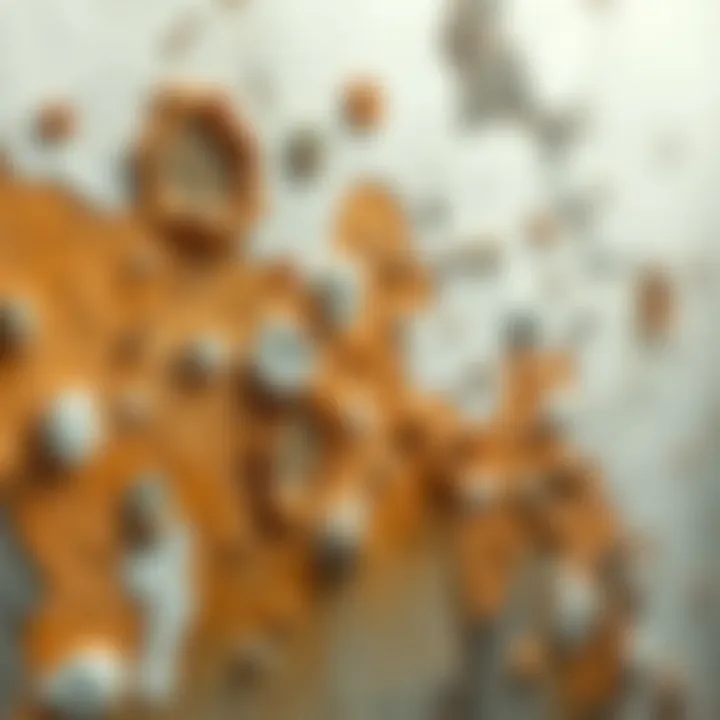 Mold stains on a wall showing aesthetic damage