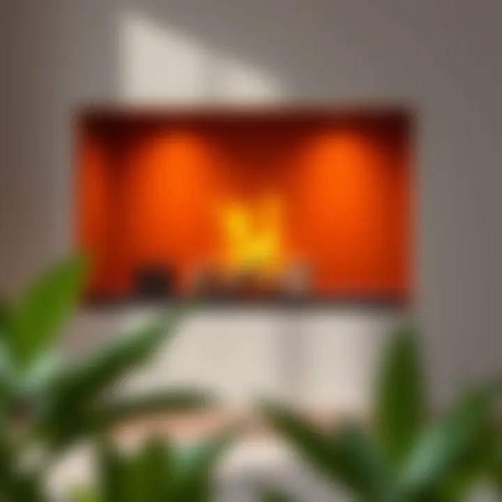 Elegant fireplace with modern decor