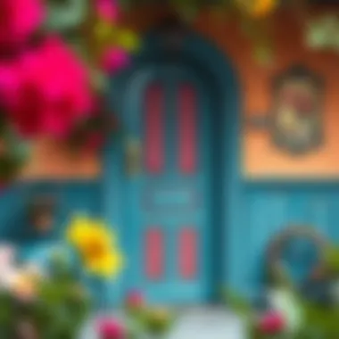 Aesthetic Appeal of a Beautifully Painted Door A beautifully painted door that enhances home aesthetics.