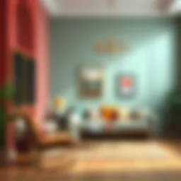 A beautifully painted living room showcasing vibrant colors