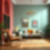 Vibrant Living Room Colors A beautifully painted living room showcasing vibrant colors