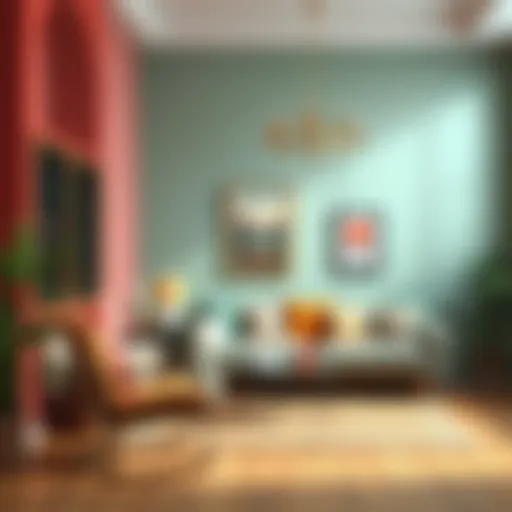 Vibrant Living Room Colors A beautifully painted living room showcasing vibrant colors