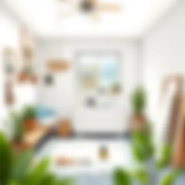 A meticulous preparation area for home painting with protective coverings