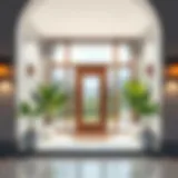 Stylish entrance design with modern elements