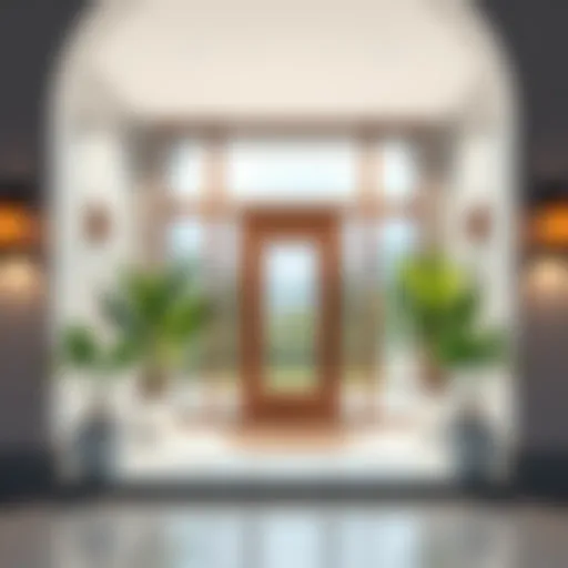 Stylish entrance design with modern elements