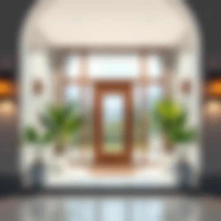 Stylish entrance design with modern elements