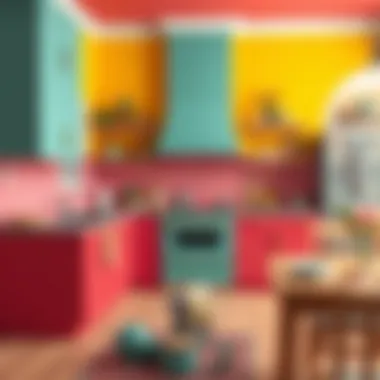 Vibrant kitchen showcasing bold color choices