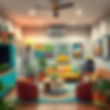 Cozy Indoor Game Room Design Cozy indoor game room design with colorful decor