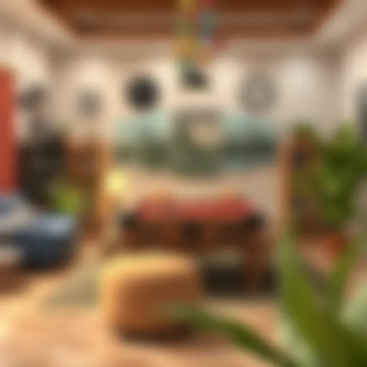 Creative Decor Elements for Game Room Creative decor elements enhancing the game room atmosphere