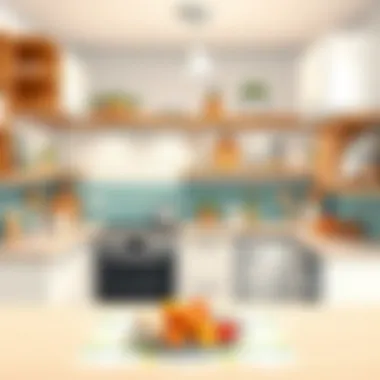 Functional kitchen layout maximizing space