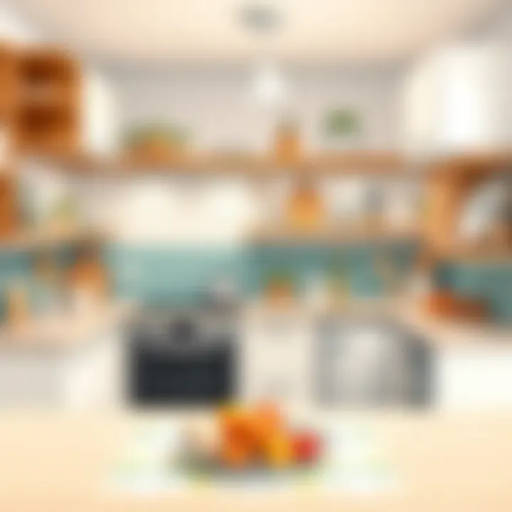 Functional kitchen layout maximizing space