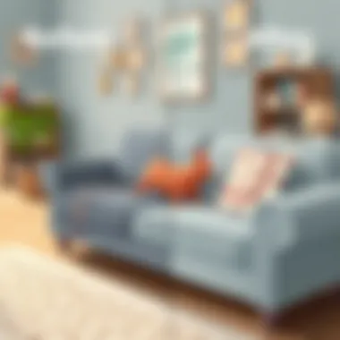 A before and after comparison of a sofa repair