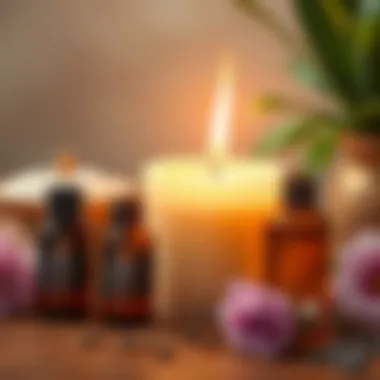 Aromatic essential oils used in candles