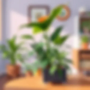 A vibrant indoor plant arrangement enhancing home decor