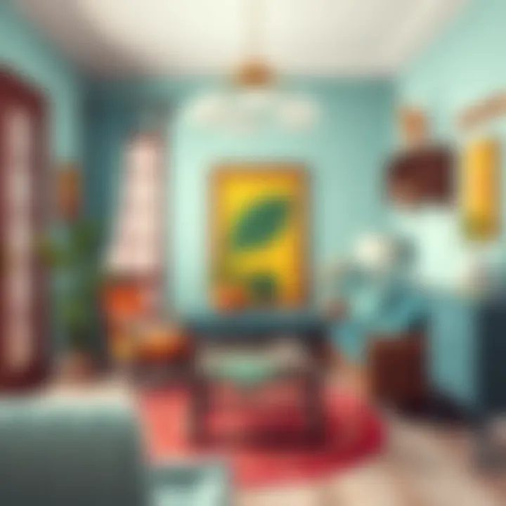 Colorful decor showcasing Feng Shui principles