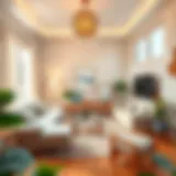 Serene living space with harmonious design elements