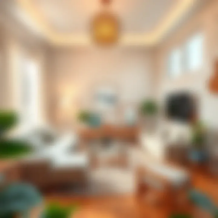 Serene living space with harmonious design elements