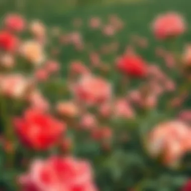 The Splendor of Roses in Spring A vibrant rose garden in full bloom during spring