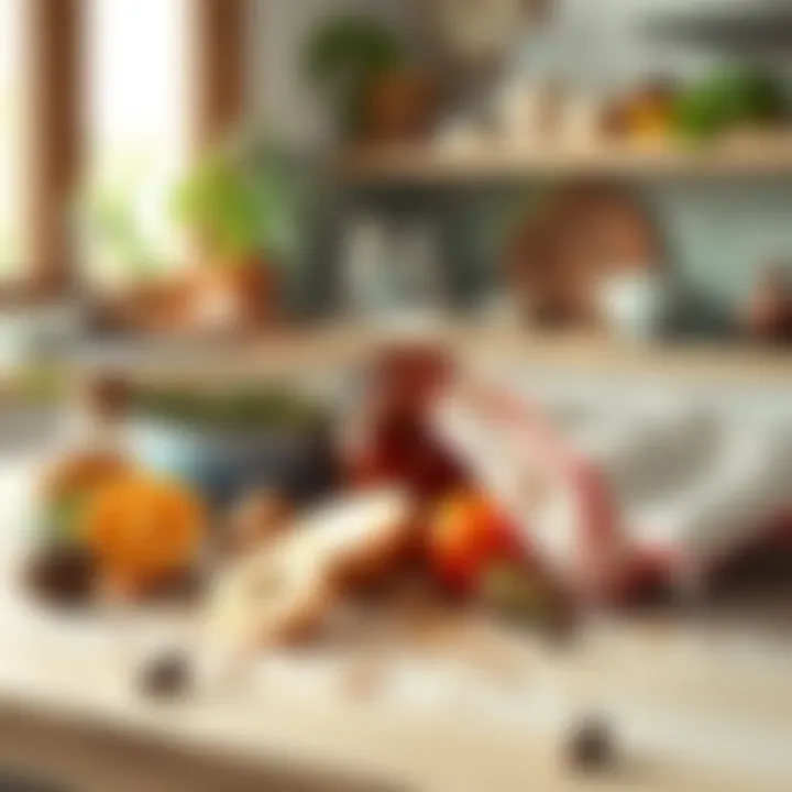 Natural Ingredients for Refreshing Towels Natural ingredients for refreshing towels on a kitchen table